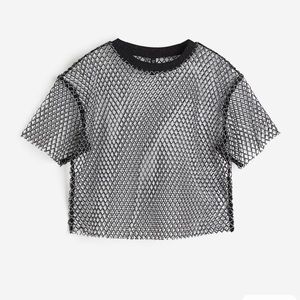 H&M Glittery net top Sz. Xs